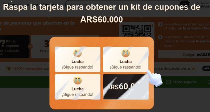roco200 Codigo descuento TEMU para Argentina